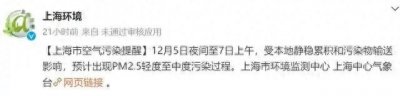 ​上海天气预报：今夜至周末多变，空气质量警示与降温来袭