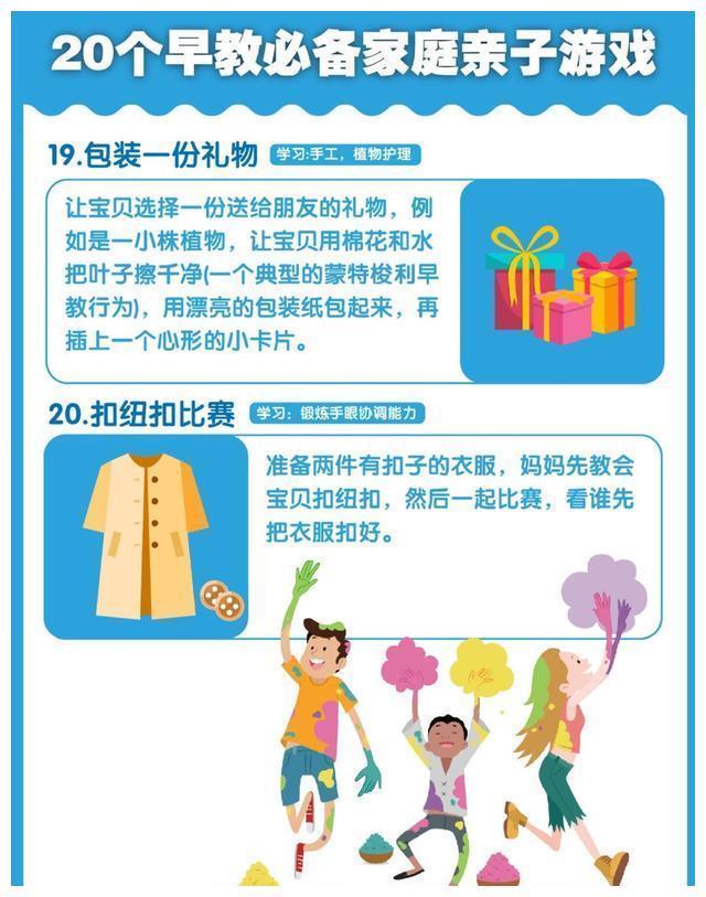 1-6岁儿童必备：20个家庭亲子早教小游戏