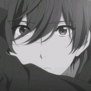 ​丧系动漫黑白男头||无疾而终，从没有开始，也谈不上结束。