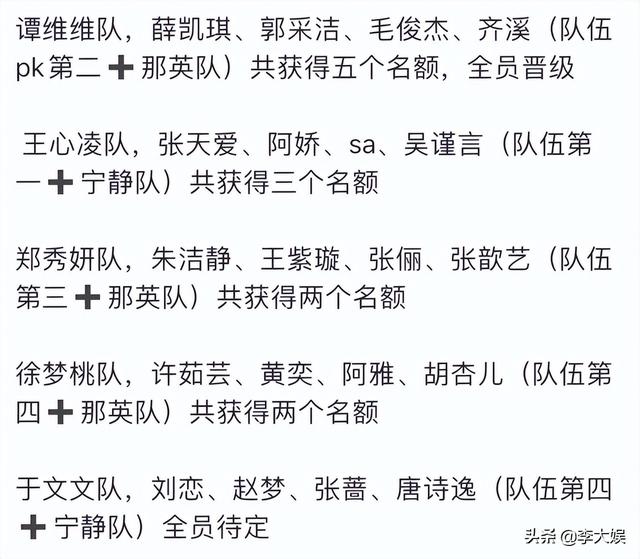 浪姐3第二次公演那英宁静谁赢(浪姐3三公淘汰名单出炉)(6)