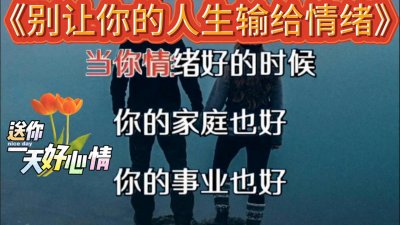 ​《别让情绪主宰你的生活》情感语录。