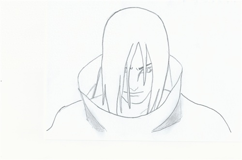 火影忍者：“晓”组织人物线稿，寥寥几笔霸气依旧