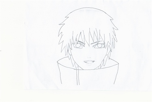 火影忍者：“晓”组织人物线稿，寥寥几笔霸气依旧